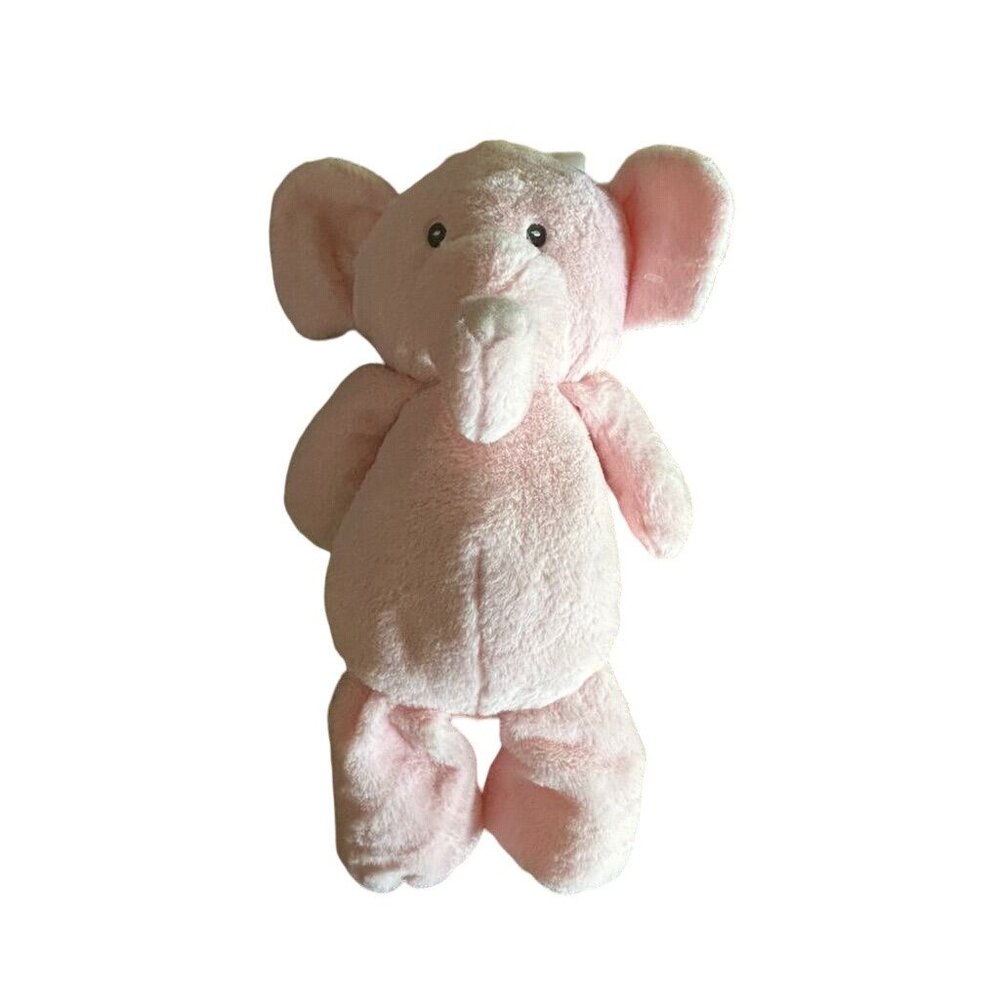 Kellybaby Plush Pink Elephant Stuffed Animal w/Rattle & Crinkly Ears
